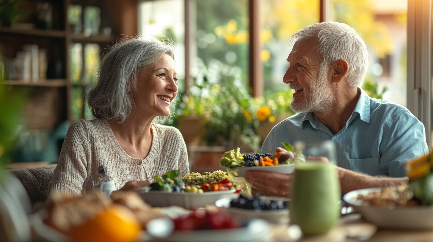 Диетолог консултира възрастен клиент